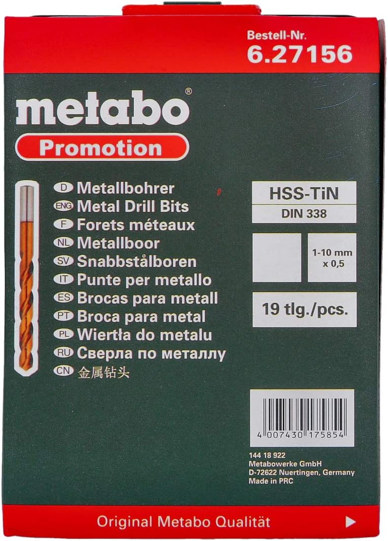 Metabo HSS-TIN Twist Drill Set (19 pcs) - Image 5