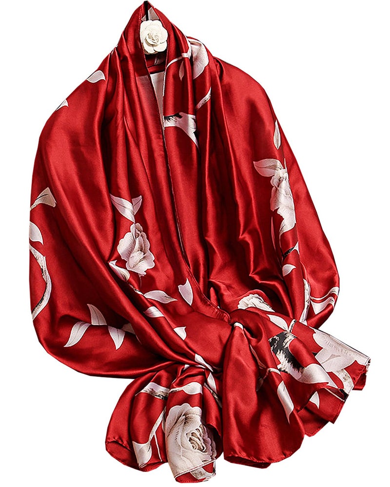 Saiusloa Dress Scarves Shawl Wraps Long Silky Scarf for Women Dressy Fashion Lightweight for Decorative Formal Evening Gowns-1001 - Image 1
