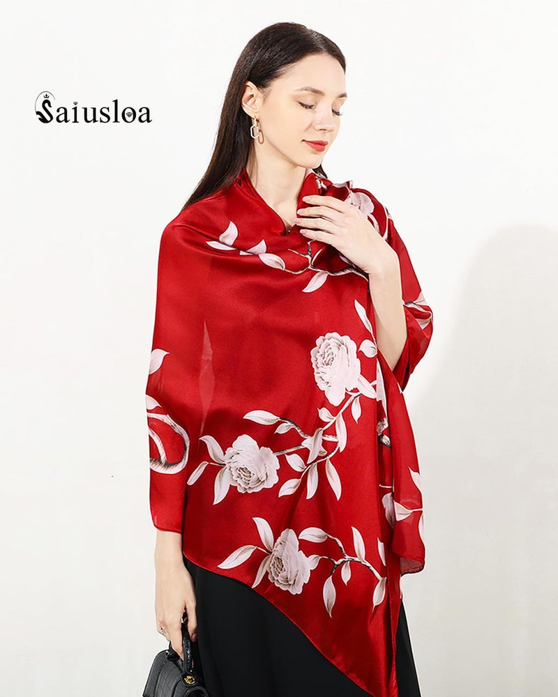 Saiusloa Dress Scarves Shawl Wraps Long Silky Scarf for Women Dressy Fashion Lightweight for Decorative Formal Evening Gowns-1001 - Image 3