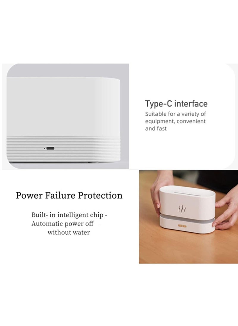 ELTRAZONE Flame Air Diffuser | Essential Aroma Oil Diffuser, Mini Portable Cool Mist Humidifier for Bedroom, Home, Spa, Office & Travel | Waterless Auto-Off Safety Feature | Elegant White & Black Design - Image 5