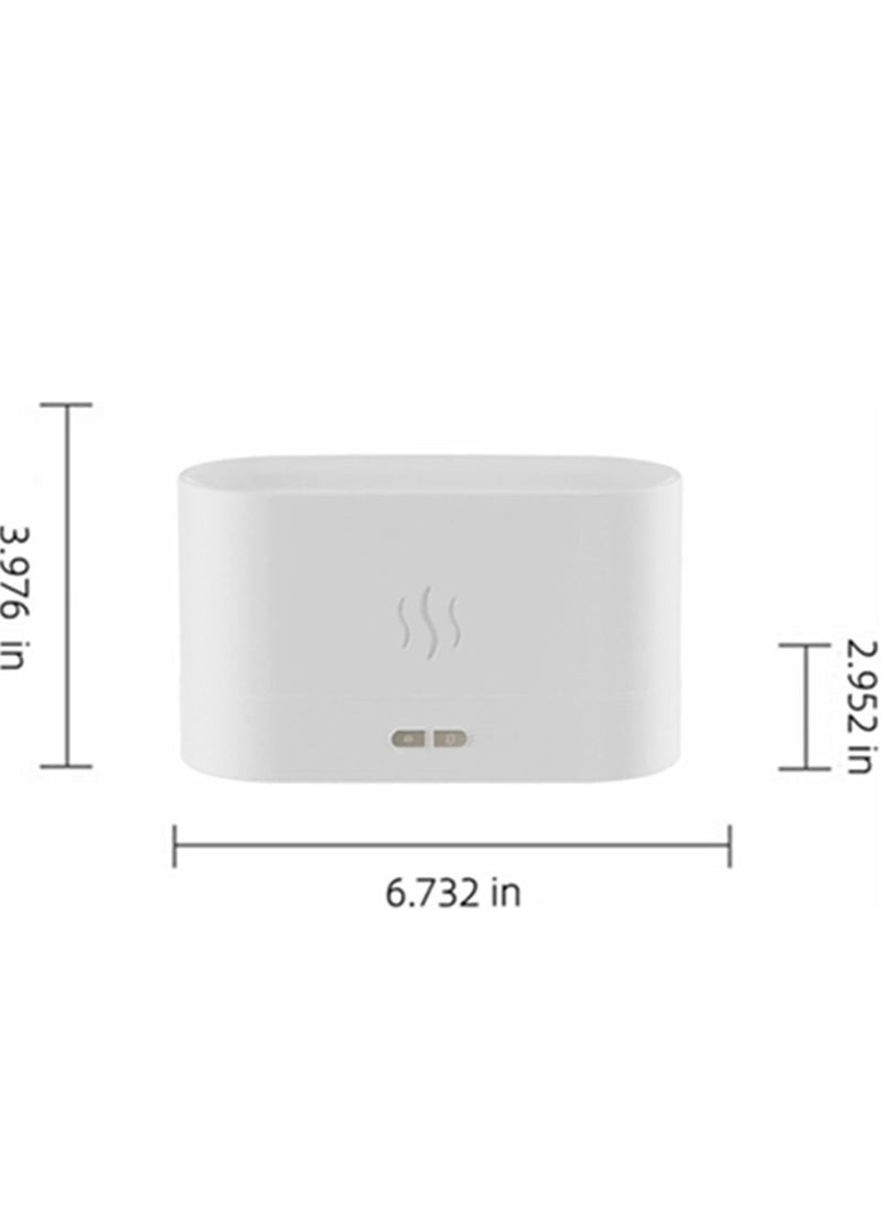 ELTRAZONE Flame Air Diffuser | Essential Aroma Oil Diffuser, Mini Portable Cool Mist Humidifier for Bedroom, Home, Spa, Office & Travel | Waterless Auto-Off Safety Feature | Elegant White & Black Design - Image 1