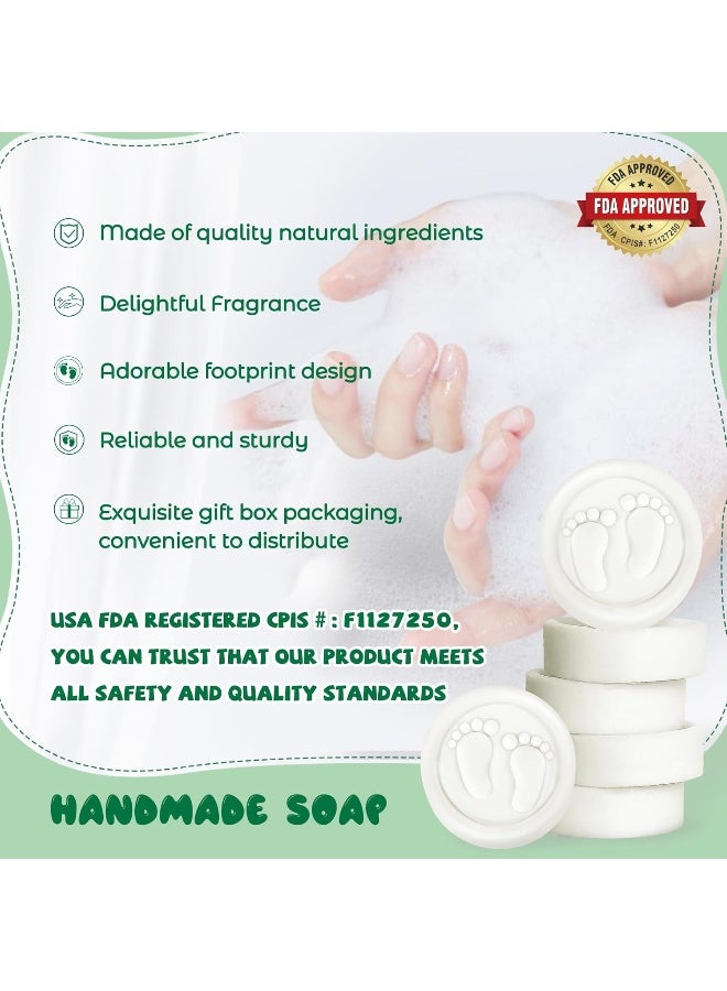 AIXIANG Cutest Handmade Pitter Patter Soap Favors Packaging (24 Pack) + 7" OH Baby Gold Cake Topper (1 Pack) for Baby Shower Favors and Decorations - Image 4