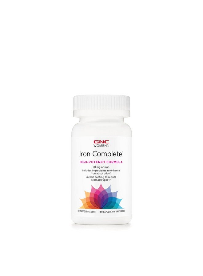 GNC Women's Iron Complete Multivitamin, 60 Caplets, Enhances Ability to Absorb Iron - Image 1