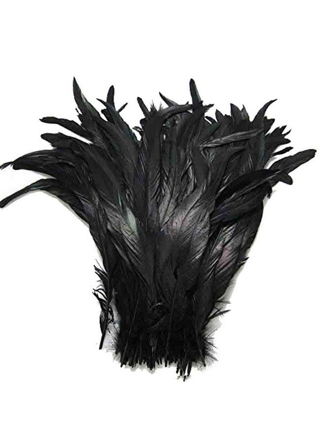 KOLIGHT Set Of 50Pcs 12~14Inch Natural Rooster Coque Tail Feathers For Diy Home Wedding Party Office Decoration (Black) - Image 1
