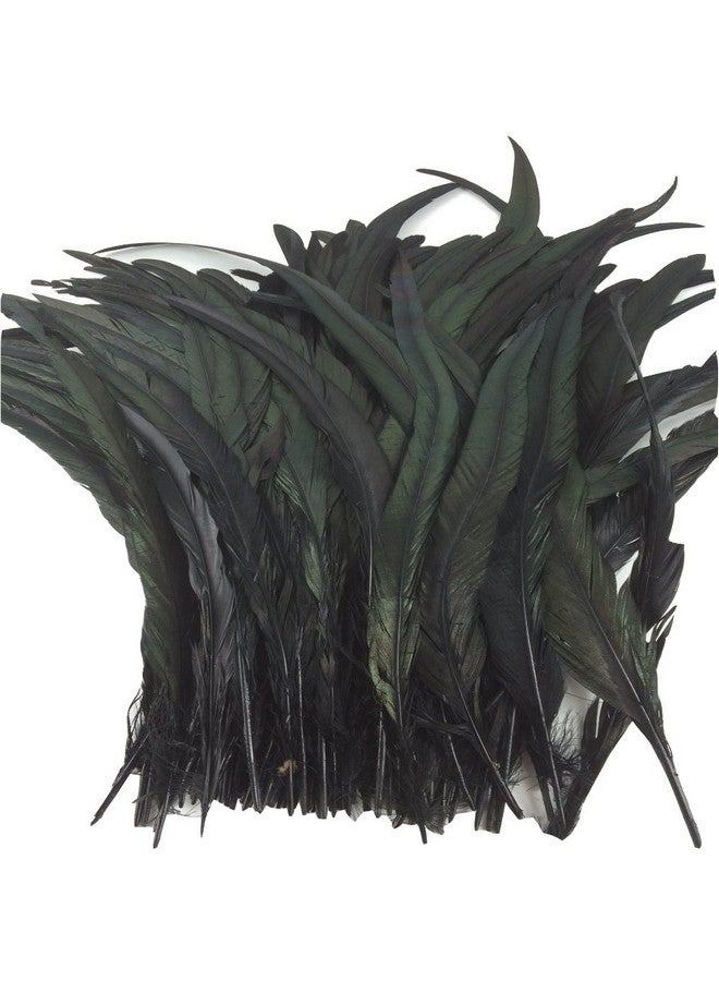KOLIGHT Set Of 50Pcs 12~14Inch Natural Rooster Coque Tail Feathers For Diy Home Wedding Party Office Decoration (Black) - Image 2