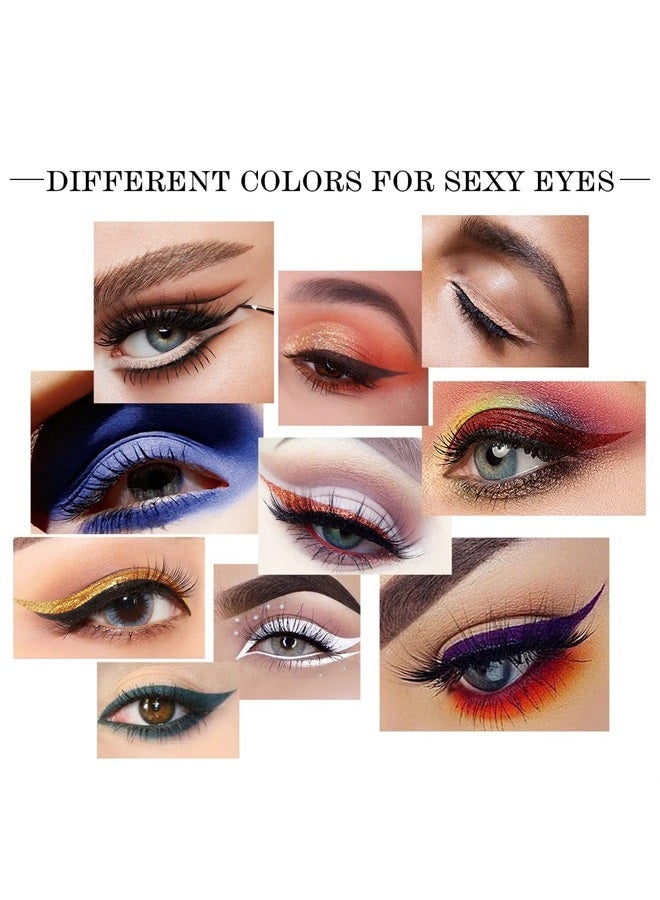 LSxia 2-in-1 Gel Eyeliner Set, Tattoo Eyeliner Waterproof Smudge Proof Eyeliner Gel Eye-liner Pot Cream Eyeliner Tool with Gel Liner Brush, High Pigment Eye Makeup Gel Eye-liners for Women (Purple) - Image 2