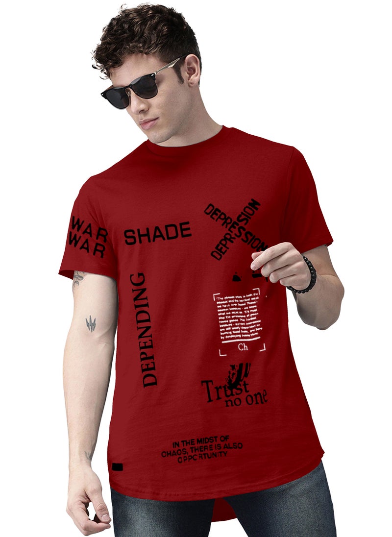 COLOR HUNT 100% Cotton Mens Crew Neck T- Shirt with Treding Prints - Image 1