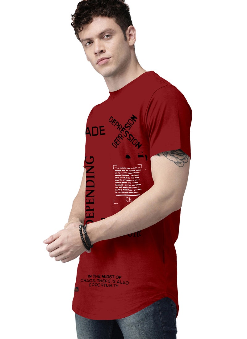 COLOR HUNT 100% Cotton Mens Crew Neck T- Shirt with Treding Prints - Image 2