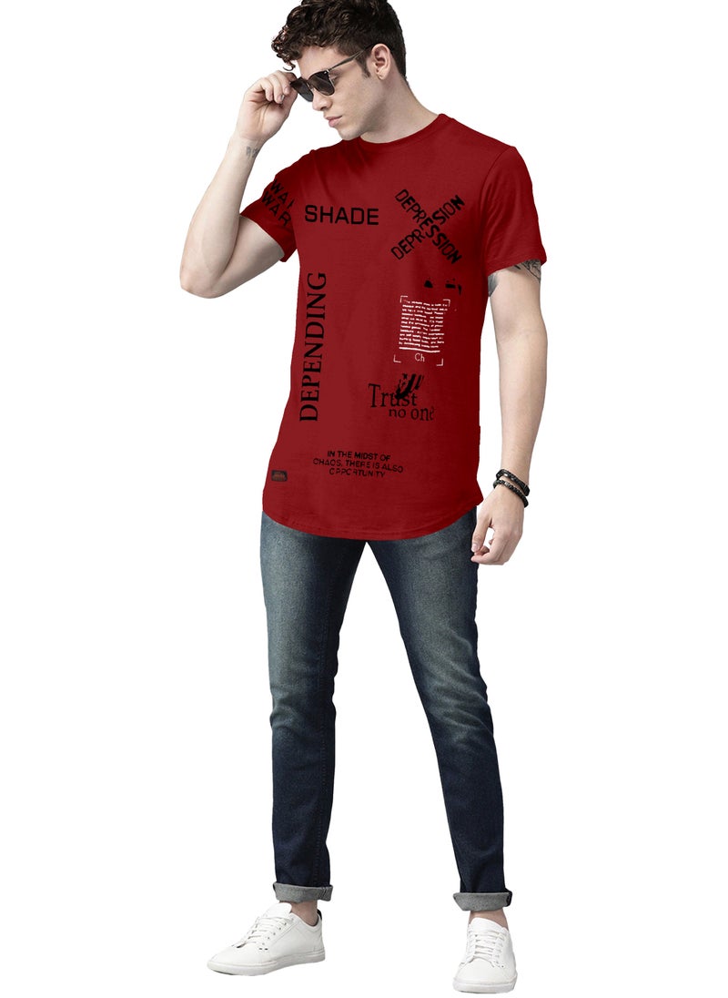 COLOR HUNT 100% Cotton Mens Crew Neck T- Shirt with Treding Prints - Image 3