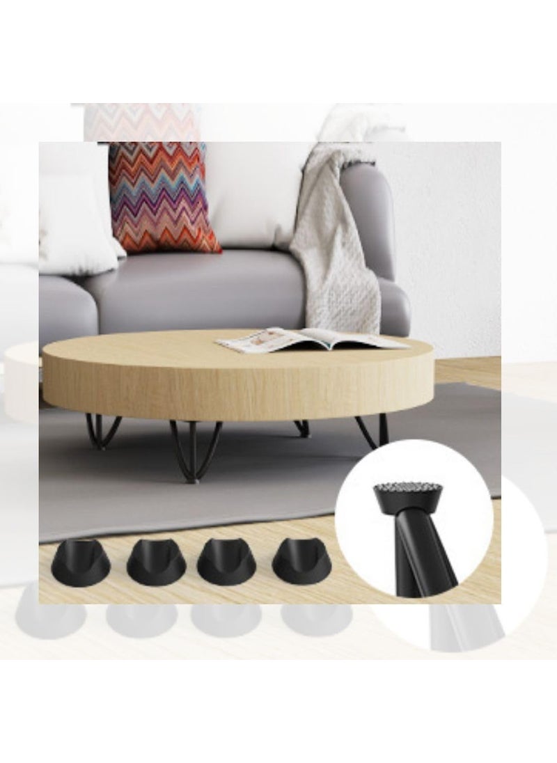 HIRVALL HIRVALL Hairpin Legs Industrial Heavy Duty Table Legs Metal Furniture Legs for Easily DIY Home Project Black 3Rod 6  - Image 2
