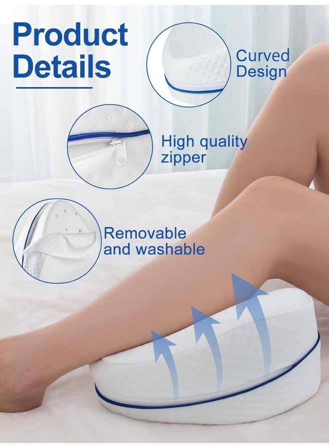 MOMENT Leg & Knee Foam Support Pillow For Side Sleepers – Cooling Leg Pillow For Side Sleeping – Knee Pillow For Hip Pain, Back Pain, Sciatica Pain Relief  - Image 4