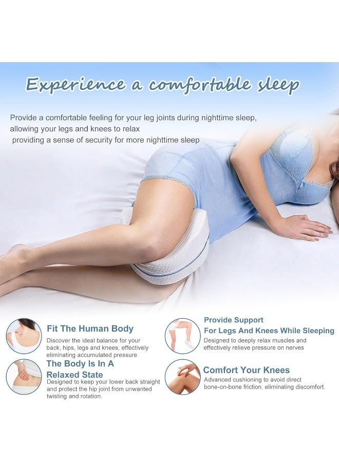 MOMENT Leg & Knee Foam Support Pillow For Side Sleepers – Cooling Leg Pillow For Side Sleeping – Knee Pillow For Hip Pain, Back Pain, Sciatica Pain Relief  - Image 3