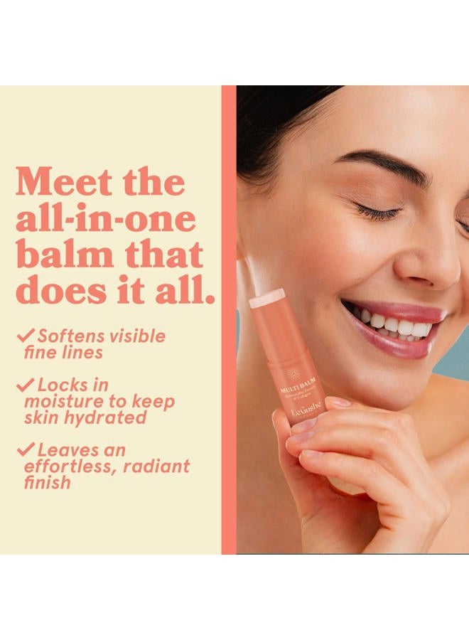 LE GUSHE All-in-One Face Balm Stick - Under Eye Brightener, Anti-Aging Under Eye Balm Stick with Salmon Roe Extract & Collagen - For Fine Lines & Wrinkles - Use on Face, Forehead, Neck - Image 3