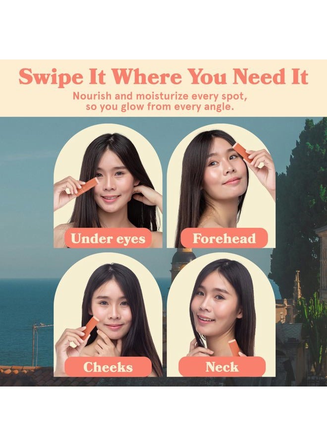 LE GUSHE All-in-One Face Balm Stick - Under Eye Brightener, Anti-Aging Under Eye Balm Stick with Salmon Roe Extract & Collagen - For Fine Lines & Wrinkles - Use on Face, Forehead, Neck - Image 4