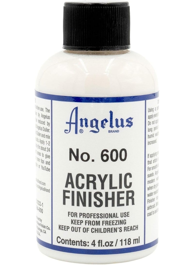 انجيلوس طلاء لامع نهائي للأعمال الجلدية – طلاء أكريليك شفاف بلمسة نهائية شبه لامعة إلى شديدة اللمعان – يحافظ على نعومة الجلد ويحميه من التشقق والتقشر – سهل الاستخدام بقطعة قماش أو إسفنجة أو فرشاة – عبوة 40 أونصة (600 مل) - Image 1