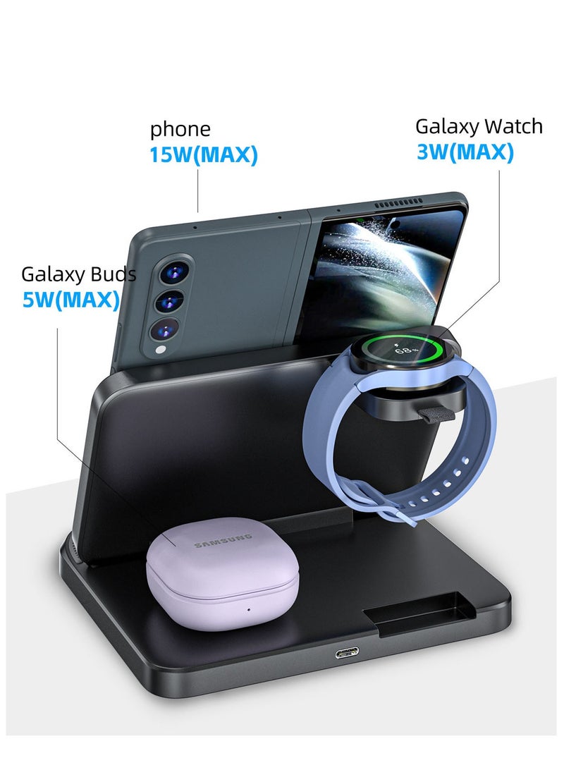 General Foldable 3-in-1 Wireless Charger: Wireless Charging Solution for Samsung FOLD Series Mobile Phones  - Image 4