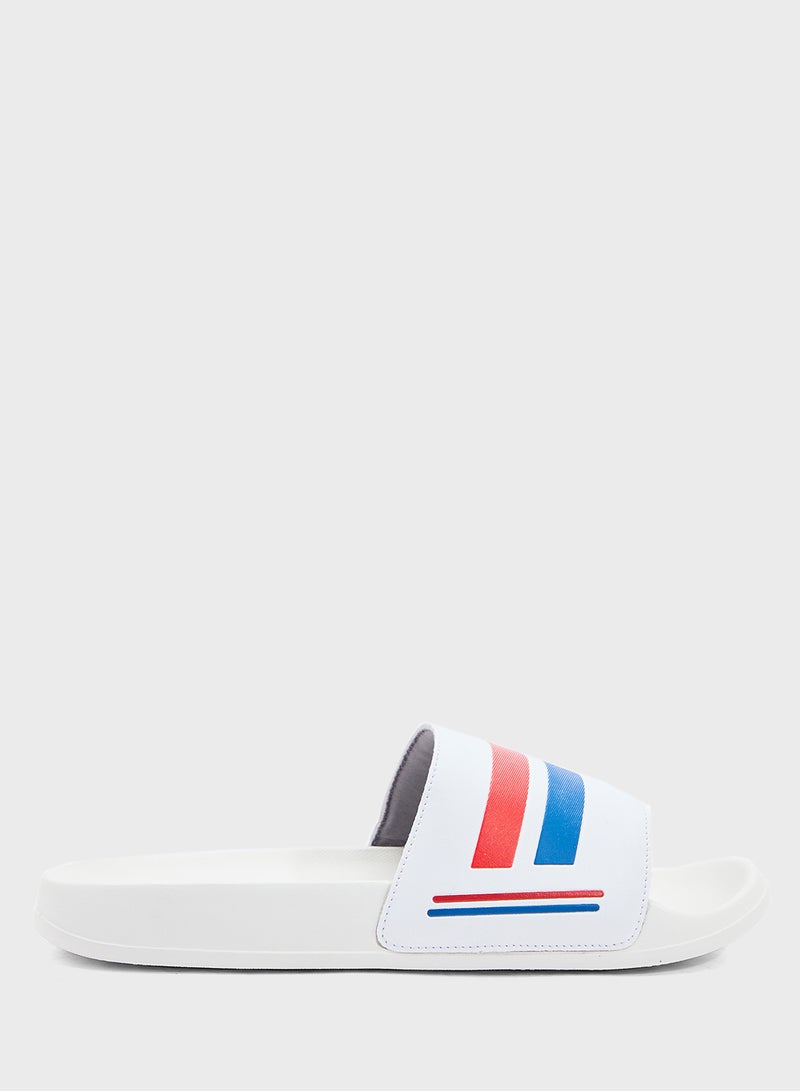 Seventy Five Stripes Detail Casual Slides  - Image 1