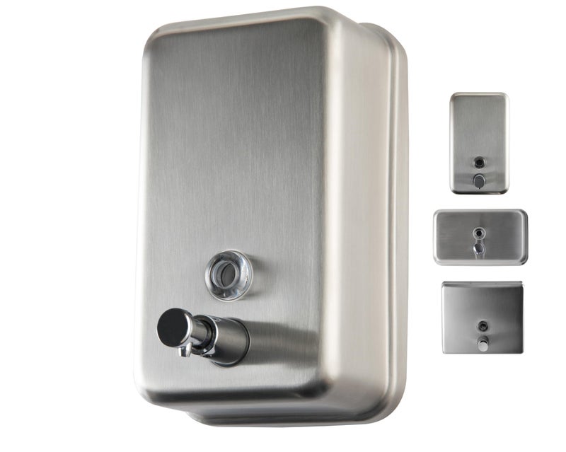 EnBath Commercial Soap Dispenser Wall Mount - Stainless Steel Wall Mounted Soap Dispenser for Bathroom - New Superior Design with Premium Anti-Leak Pump and Corrosion-Proof Lining - 37oz (1100ml) by EnBath - Image 1