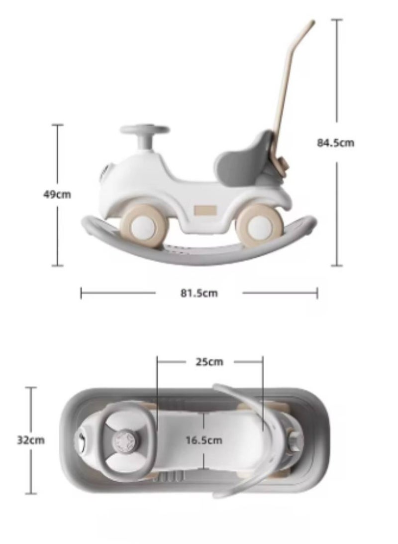 3 in 1 Ride on Car Toy for Toddlers Indoor Outdoor Rocking Bike Toy for Kids Removable Base to Convert to Ride on Car  - Image 2