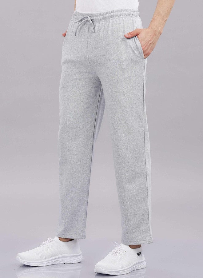 OUTLAWS Men Baggy-Fit Cotton Track Pants in Grey | Color Lock Technology | No Shrinkage | Soft, Breathable & Comfortable Casual Wear - Image 3