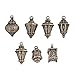 Cusdie 7Piece Lantern DND Dice SetMetal Dice with Skull Dice Bag Perfect for Tabletop RPGs Board Games Gifting and CollectingBronze - Image 2