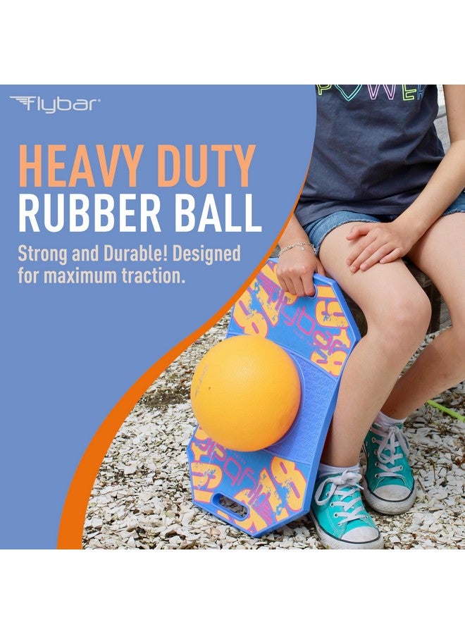 Flybar Flybar Pogo Trick Ball for Kids, Trick Bounce Board for Boys and Girls Ages 6+, Up to 160 lbs, Includes Pump, Easy to Carry Handle, Durable Plastic Deck Indoor, Outdoor Toy Pogo Jumper (Blue Dawn 2) - Image 3