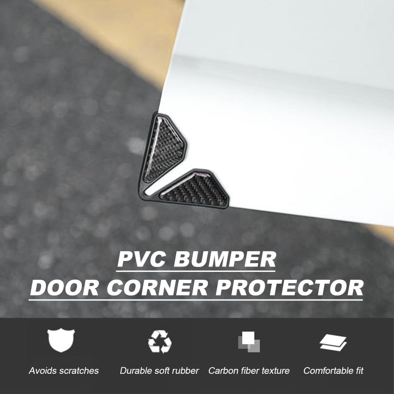 DXNQ 2 PCS Car Door Corner Protector Edge Guards, Real Carbon Fiber Anti-Collision Car Door Edge Protector, Self-Adhesive Decorative Auto Corner Protect, Vehicle Exterior Accessories (Black) - Image 4