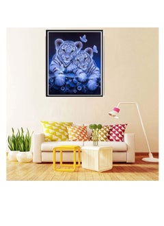 Excefore DIY 5D Diamond Painting by Number Kit Cute Tiger Rhinestone Embroidery Cross Stitch Ornaments Arts Craft Canvas Wall Decor Full Drilled Round Beads Diamond Painting Cross Stitch 23X30 cm  - Image 3