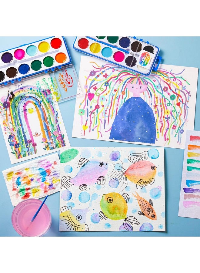 شاتل أرت مجموعة ألوان مائية من شاتل آرت، 12 لونًا، عبوة من 30 لونًا، مع فرش رسم للأطفال والكبار، ألوان قابلة للغسل للفصول الدراسية والحفلات ورياض الأطفال والأنشطة الفنية - Image 4