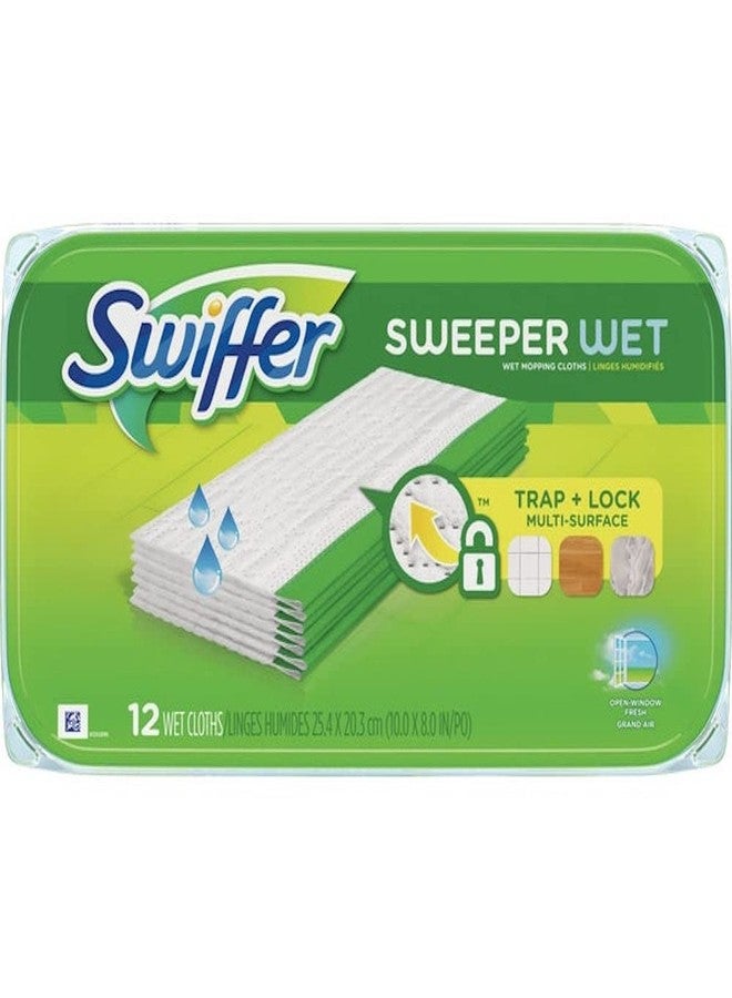 Swiffer وسادات تنظيف مبللة لتجديد ممسحة الأرضيات برائحة نافذة مفتوحة 12 قطعة - 4 عبوات - Image 2