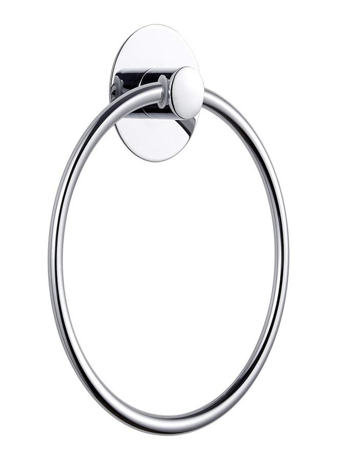 GERUIKE Adhesive Towel Ring Self Adhesive Hand Towel Ring Stainless Steel Rustproof Bathroom Towel Holder Wall Mount - Image 1
