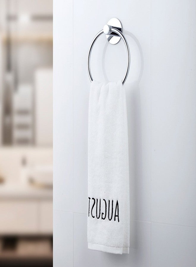 GERUIKE Adhesive Towel Ring Self Adhesive Hand Towel Ring Stainless Steel Rustproof Bathroom Towel Holder Wall Mount - Image 2