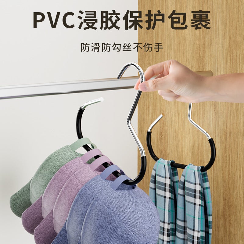 Ring Silk Scarf Hanger Multi-Functional Simple Tie Hanger Dipped In Plastic Non-Slip Traceless Household Scarf Towel Rack Storage - Image 5