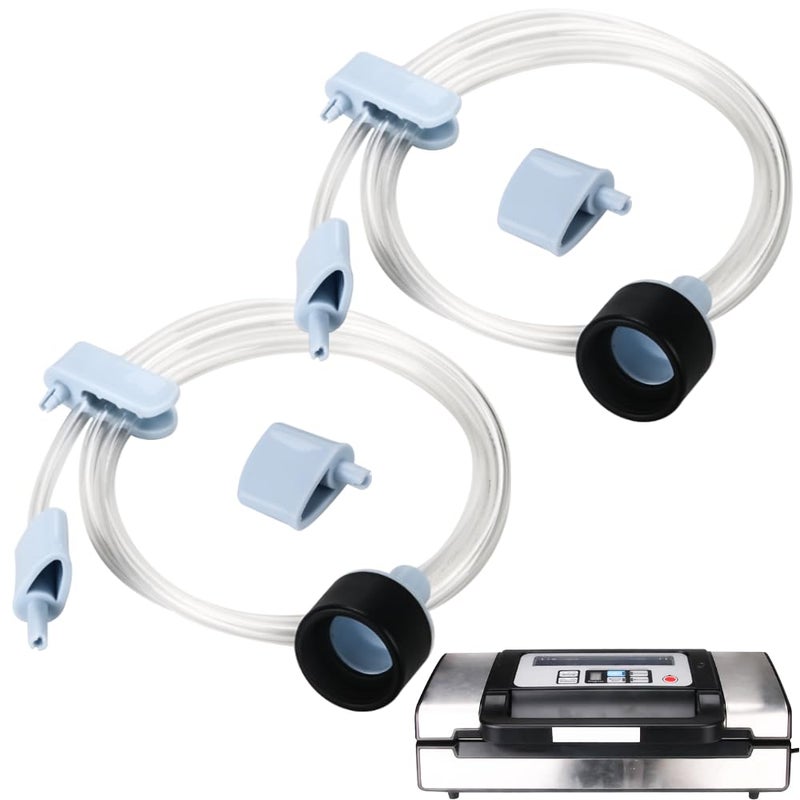 ziHenryDa Accessory Hose Compatible with Deluxe Food VS12 Vacuum SealerSuitable for all sealing zipper bags wine plugs jar seals vacuum sealing agents attachment hose For Deluxe Food VS12 2 Blue - Image 2