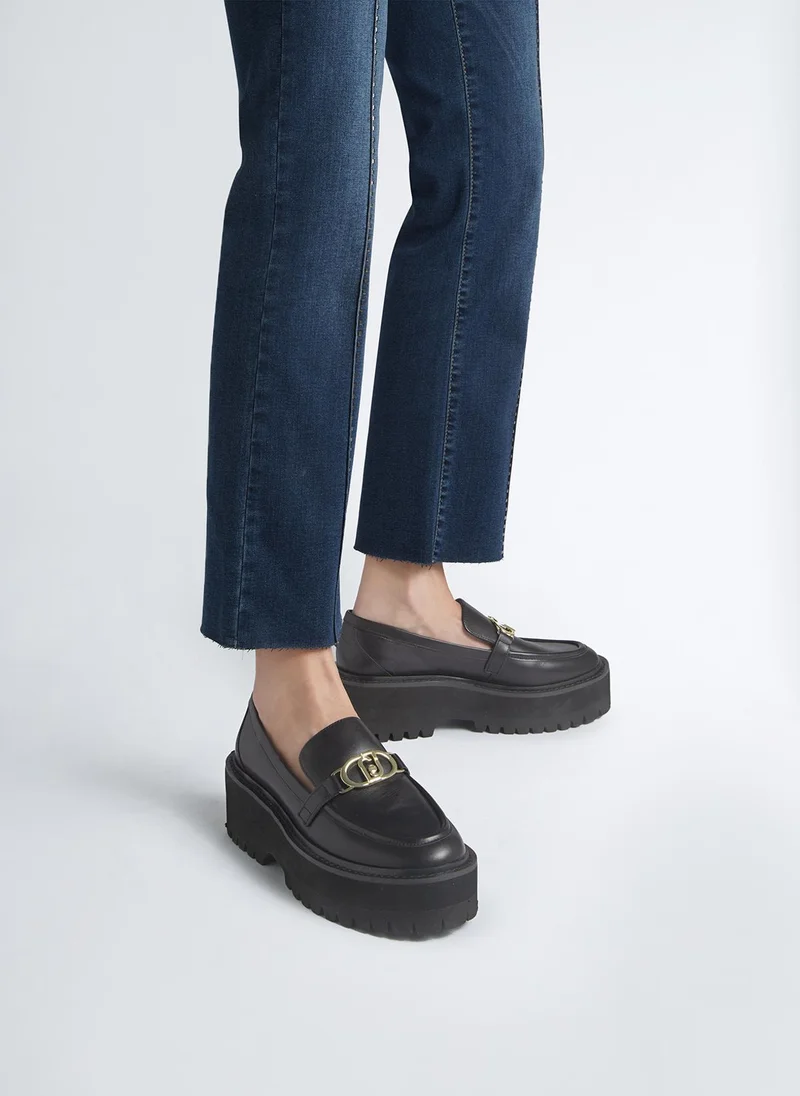 Liu Jo Platform loafers in leather
