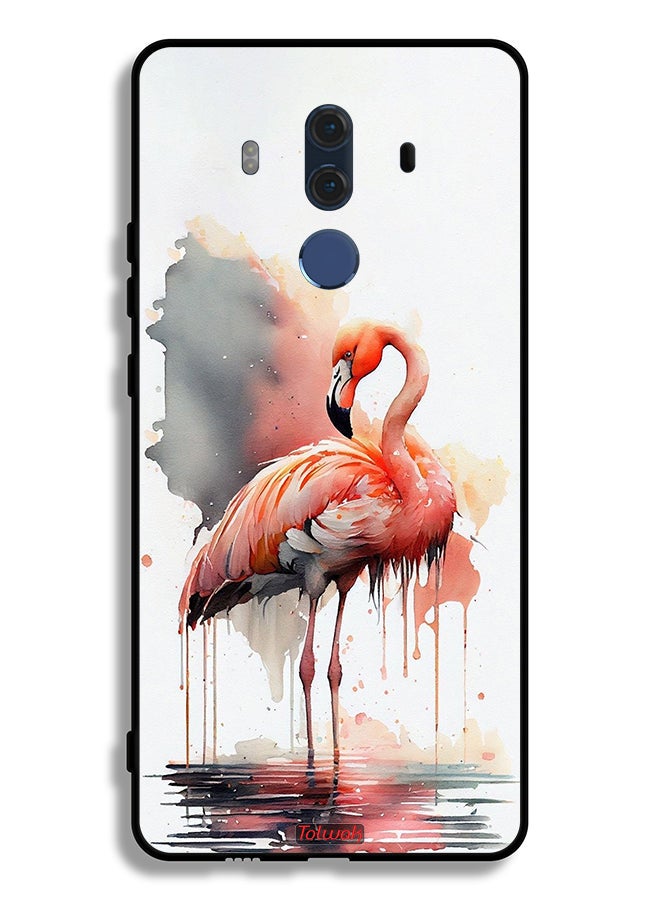 Tolwak Huawei Mate 10 Pro Protective Case Cover Tropical Watercolor Art - Image 2