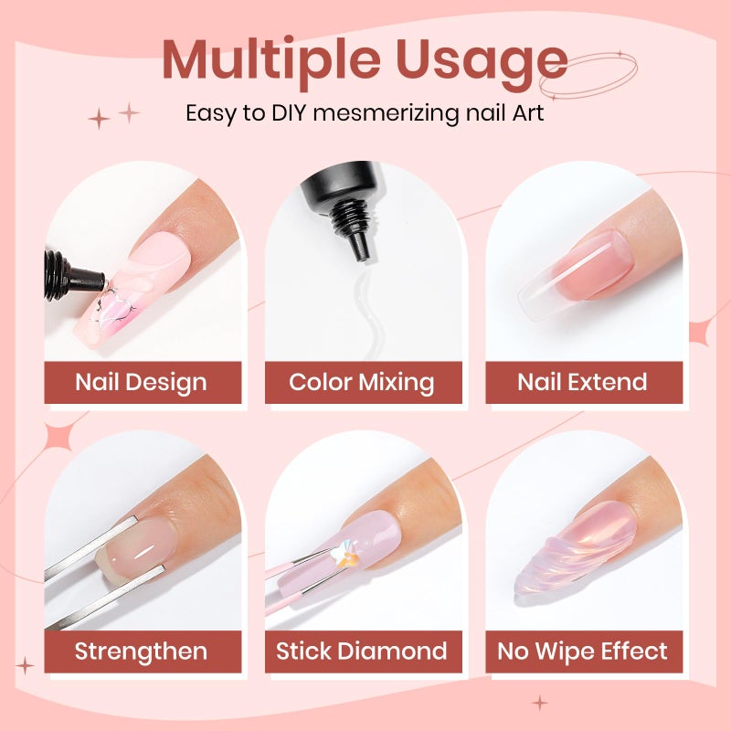 SUPWEE 3D Nail Art Gel Clear Sculpting Gel for Nail Art Design DIY 3D Molding Gels for Painting Drawing Carving Nails Gels Nail Tube Home DIY Modeling Decoration Manicure - Image 2