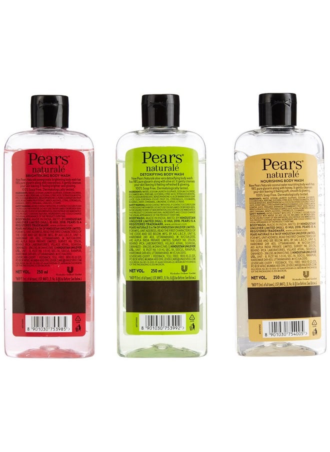 Pears Naturale Brightening Pomegranate Bodywash 250 Ml And Detoxifying Aloevera Bodywash 250 Ml And Nourishing Coconut Water Bodywash 250 Ml  - Image 2