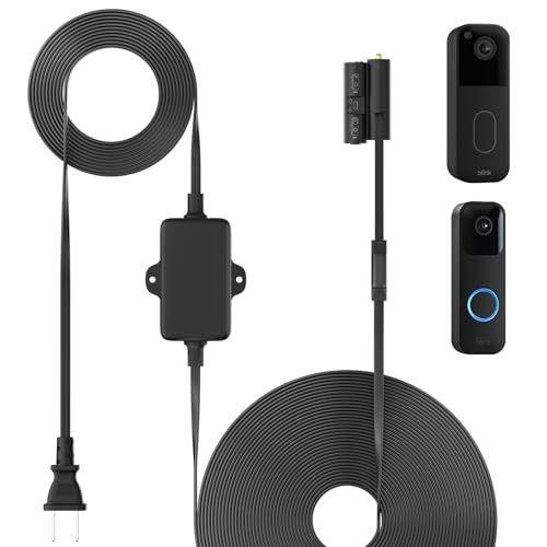 UYODM 20Ft/6m Charging Cable Power Adapter for Blink Video Doorbell-2nd Gen (2025 Release), Upgraded Version Doorbell Transformer with IP67 Weatherproof Power Cable Black - Image 1
