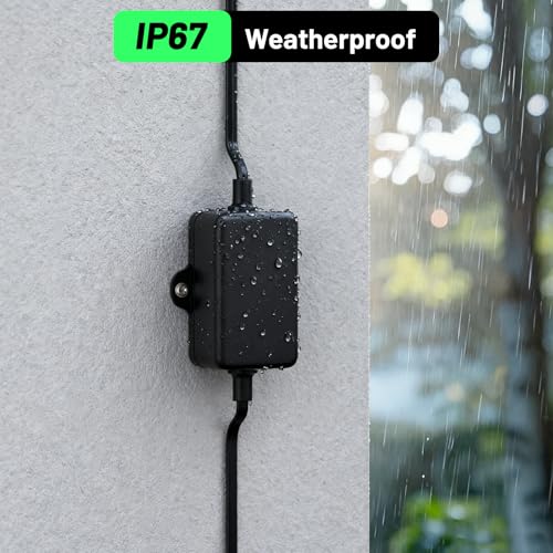 UYODM 20Ft/6m Charging Cable Power Adapter for Blink Video Doorbell-2nd Gen (2025 Release), Upgraded Version Doorbell Transformer with IP67 Weatherproof Power Cable Black - Image 5