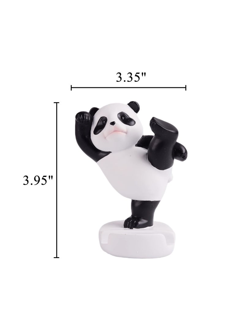 Excefore Panda Smartphone Stand, Cell Phone Stand for Desk, Animal Desk Accessories, Adjustable Phone Stand, Suitable for Phone Supporter for iPhone, Ipad (Black) - Image 2