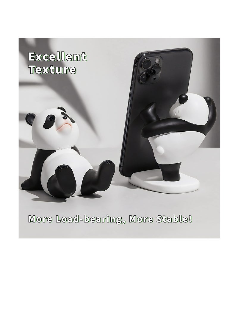 Excefore Panda Smartphone Stand, Cell Phone Stand for Desk, Animal Desk Accessories, Adjustable Phone Stand, Suitable for Phone Supporter for iPhone, Ipad (Black) - Image 4