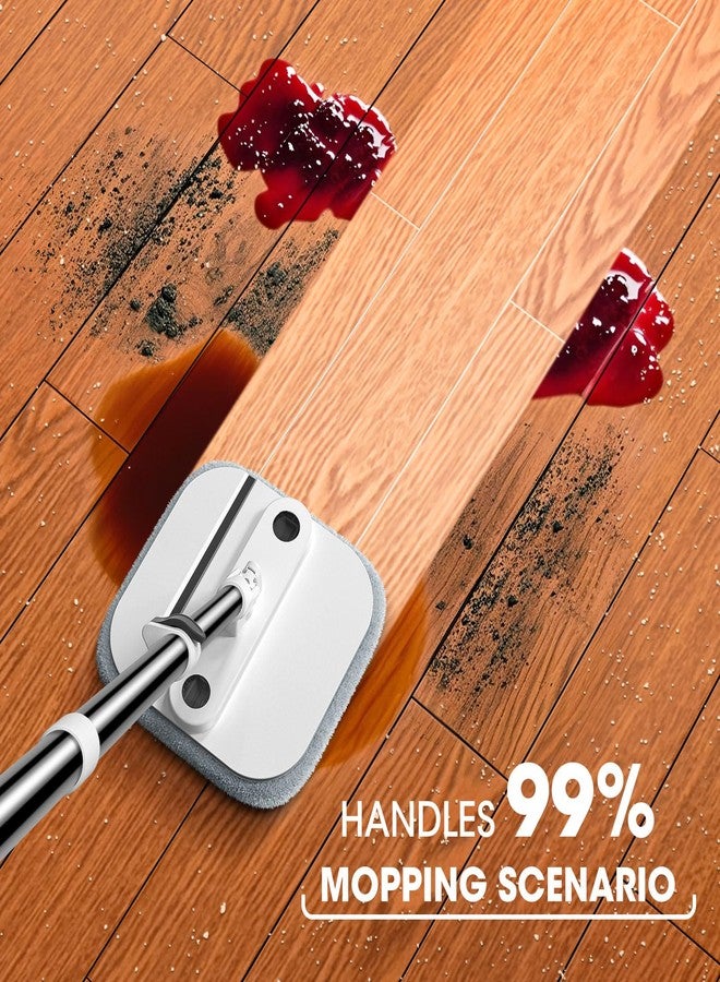 BOMIDI مجموعة ممسحة ودلو، ممسحة دوارة سهلة الاستخدام مع نظام مياه قذرة منفصل، ممسحات تنظيف عميق للأرضيات، ممسحات متعددة الاستخدامات للجدران - Image 4