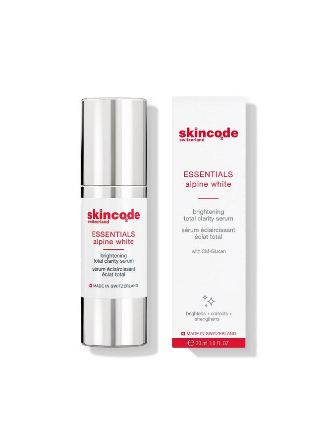 سكينكود مصل ألباين وايت لتفتيح البشرة بالكامل من إيسنشيالز، مصل ترطيب وتفتيح البقع الداكنة مع نياسيناميد كمجلوكان ونباتات جبال الألب السويسرية لجميع أنواع البشرة (1.0 أونصة / 30 مل) - Image 1