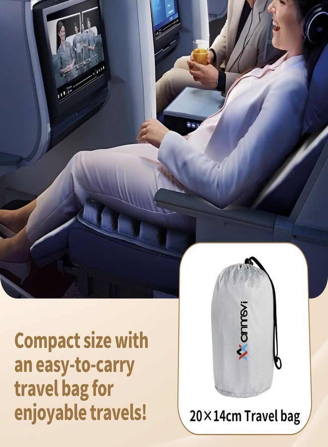 ANMSVI Air Inflatable Travel Seat Cushion with Built-in Pump - Portable and Adjustable for Airplane, Car, Train, Truck, Office, Home - Coccyx, Sciatica, Tailbone Pain Relief - 46x41x5.3cm - Image 3