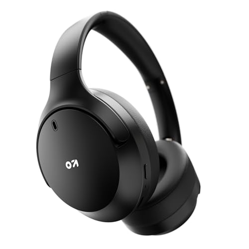 GOBOULT Q Over Ear Bluetooth Headphones with 70H Playtime, 40mm Bass Drivers, Zen™ ENC Mic, Type-C Fast Charging, 4 EQ Modes, Made in India, IPX5 Headphones Wireless with mic (Jet Black) - Image 1