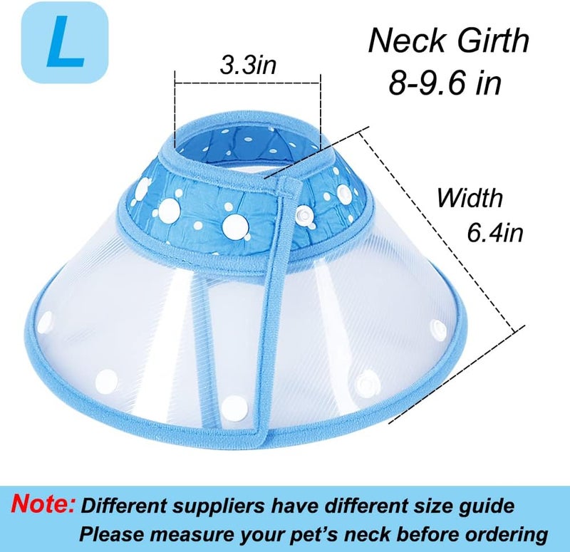 Vivifying Dog Cones for Small Dogs, Adjustable 8-9.6 Inches Soft Lightweight Elizabethan Collar for Puppy and Large Cats to Stop Licking Wounds After Surgery(Blue) - Image 3