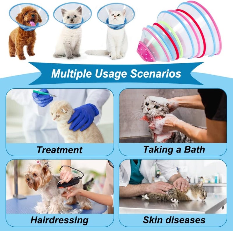 Vivifying Dog Cones for Small Dogs, Adjustable 8-9.6 Inches Soft Lightweight Elizabethan Collar for Puppy and Large Cats to Stop Licking Wounds After Surgery(Blue) - Image 5