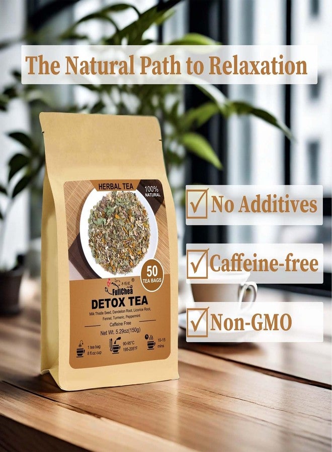 FullChea - Detox Tea Bags, 50 Count, Milk Thistle Herbal Blend - Image 4