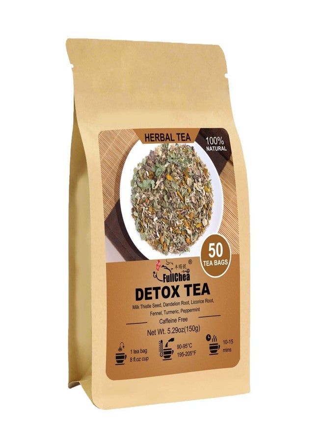 FullChea - Detox Tea Bags, 50 Count, Milk Thistle Herbal Blend - Image 1